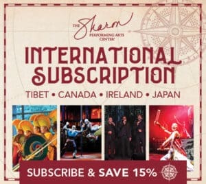 Sharon Performing Arts Center international subscription poster